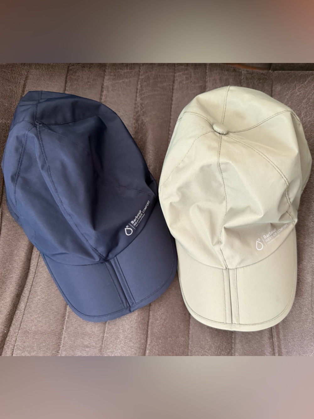 Set of two Barbour Weather Comfort Waterproof Caps Hats